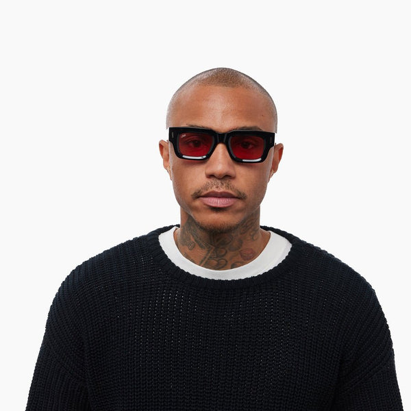 Ares / Black Acetate & Rose Lens - Shade Files